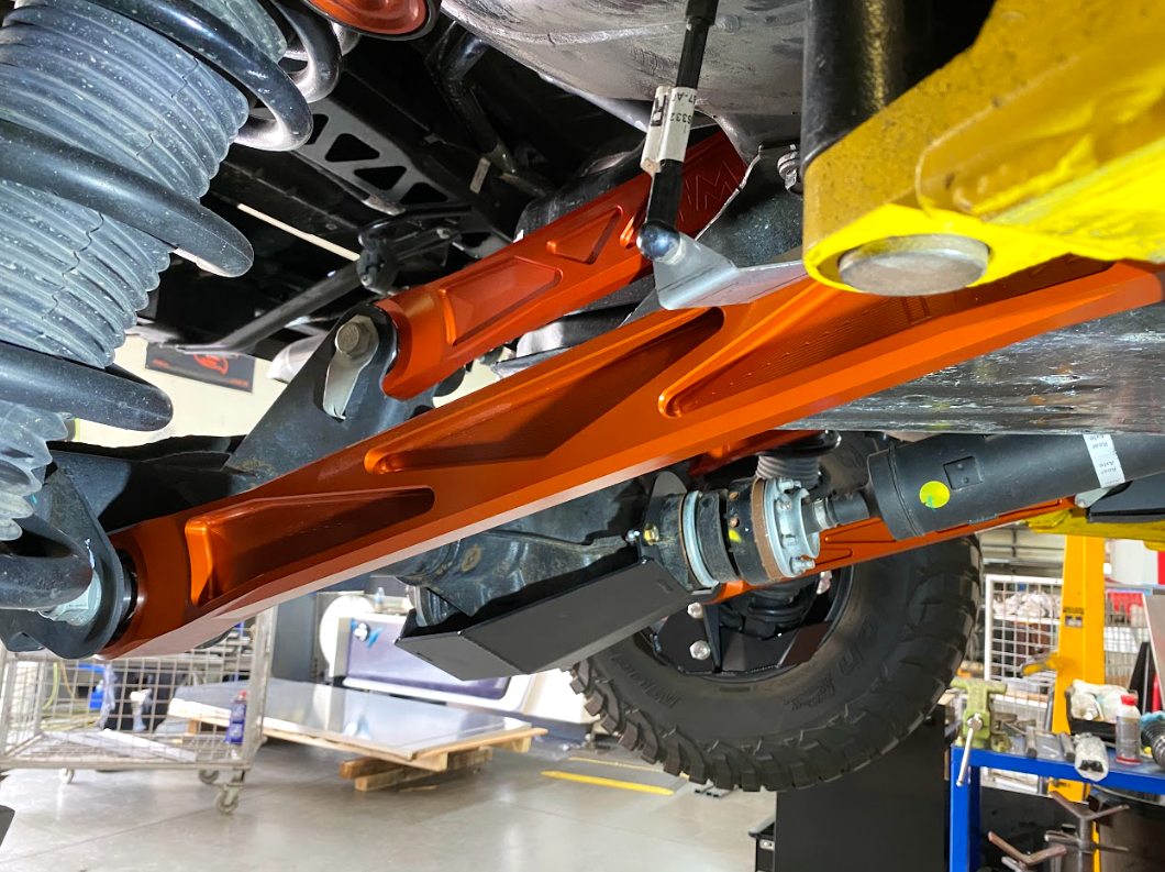 Foutz Motorsports Billet Aluminum Rear Lower Suspension Arms With Ultra-Flex Joints 2022-2026 Ford Bronco Raptor