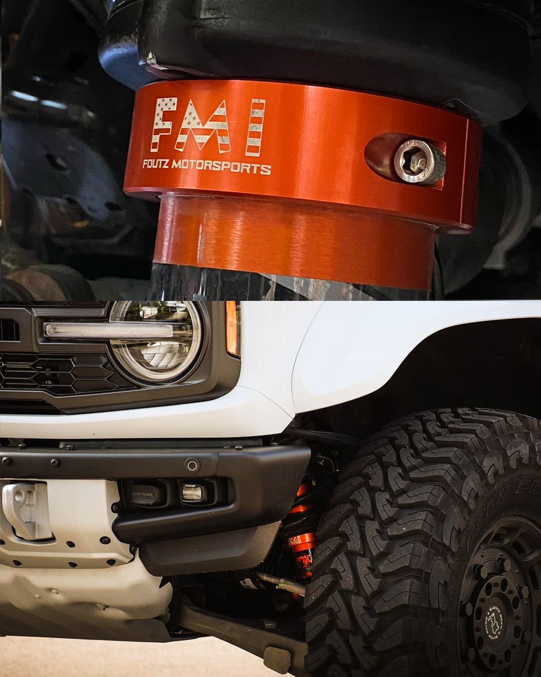 Foutz Motorsports front leveling kit 2022-2026 Ford Bronco Raptor