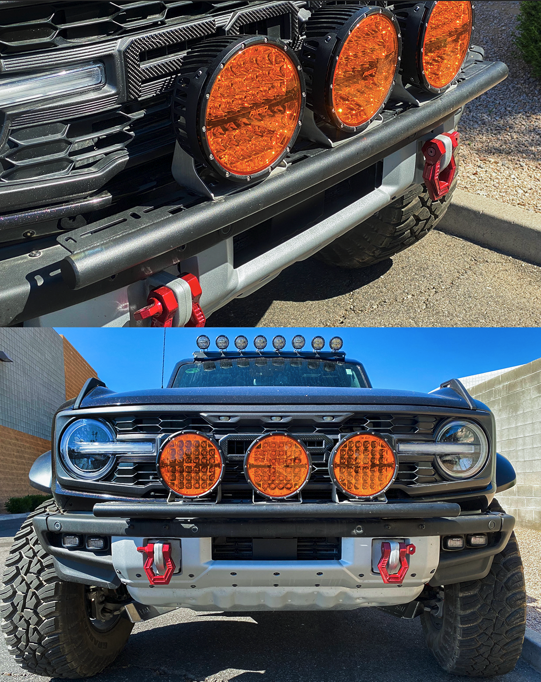 Foutz Motorsports Front Light Mount Kit for Stock Bumper 2022-2026 Ford Bronco Raptor