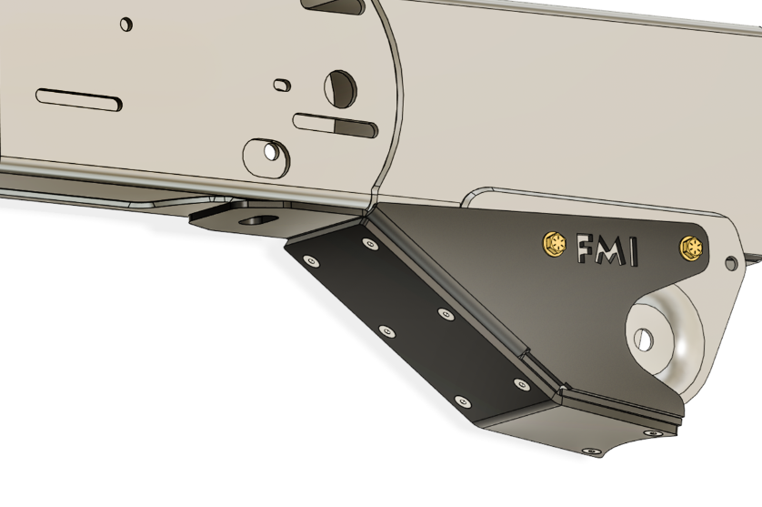 Foutz Motorsports REAR LOWER ARM FRAME GUARD with HDPE SLIDE 2022-2026 Ford Bronco Raptor