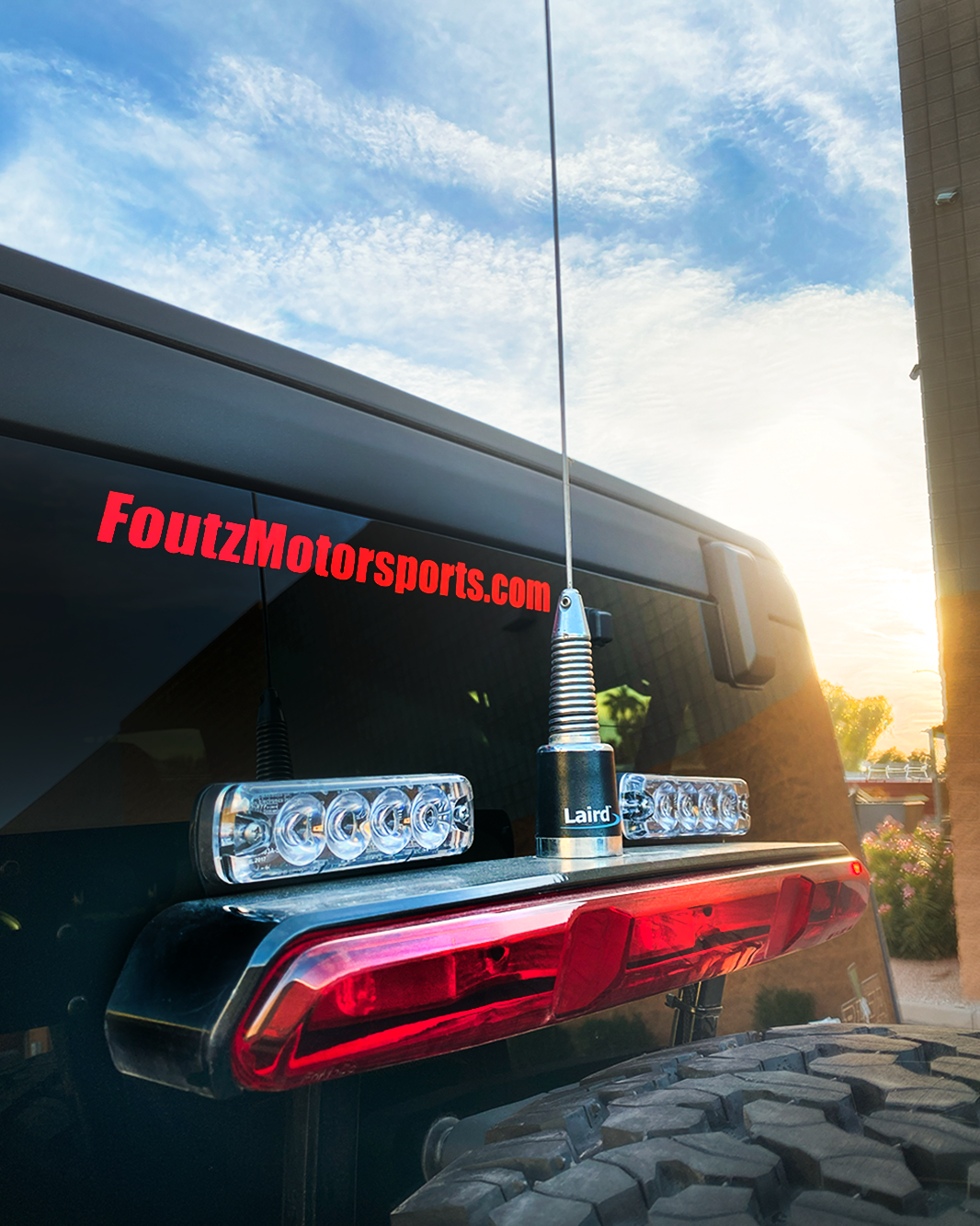 Foutz Motorsports Third Brake Light Antenna Mount by Bullet Proof Diesel 2022-2026 Ford Bronco Raptor
