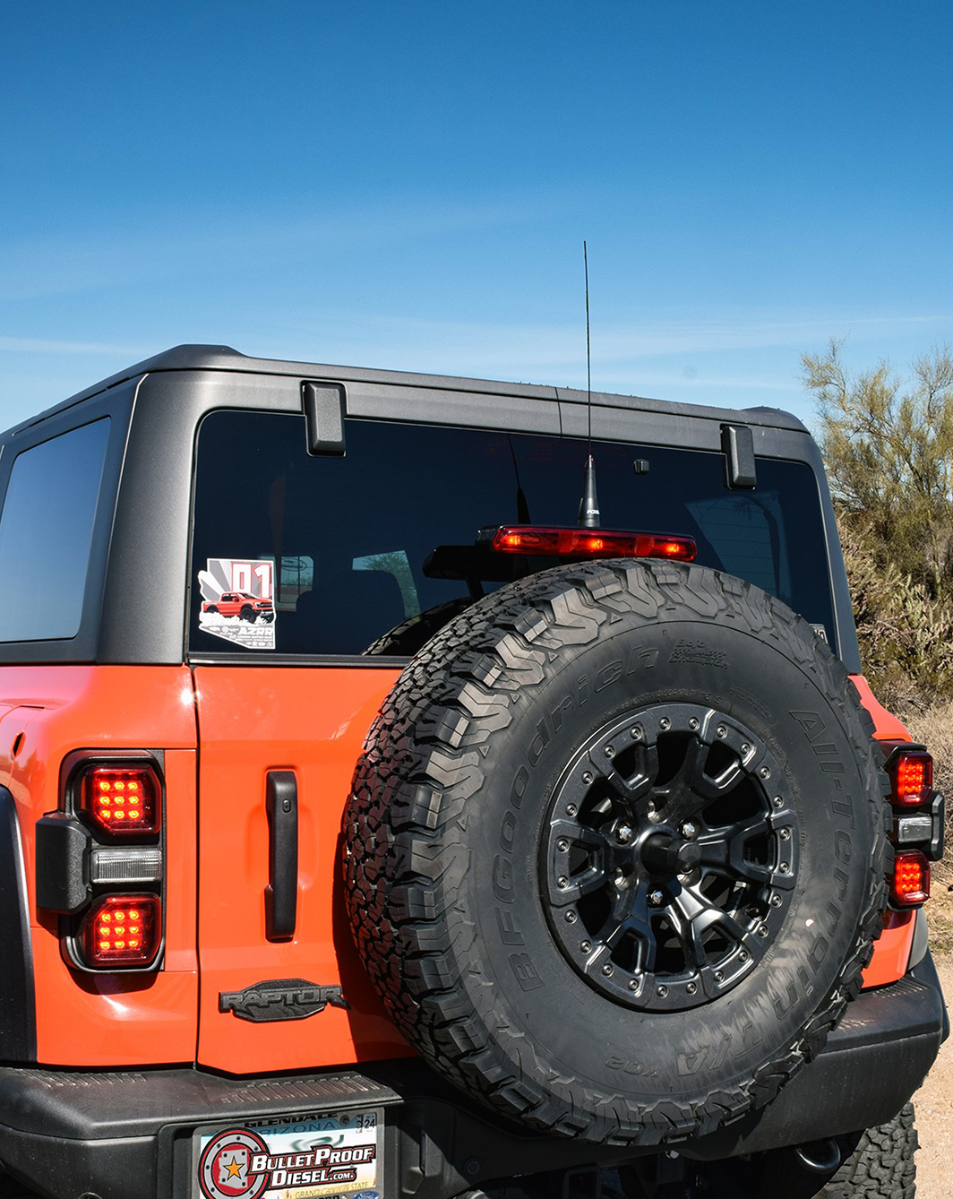 Foutz Motorsports Third Brake Light Antenna Mount by Bullet Proof Diesel 2022-2026 Ford Bronco Raptor