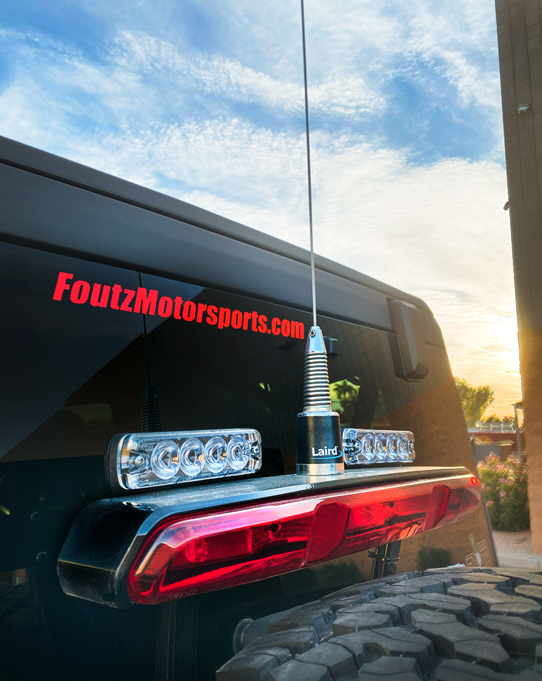 Foutz Motorsports Third Brake Light Antenna Mount by Bullet Proof Diesel 2022-2026 Ford Bronco Raptor