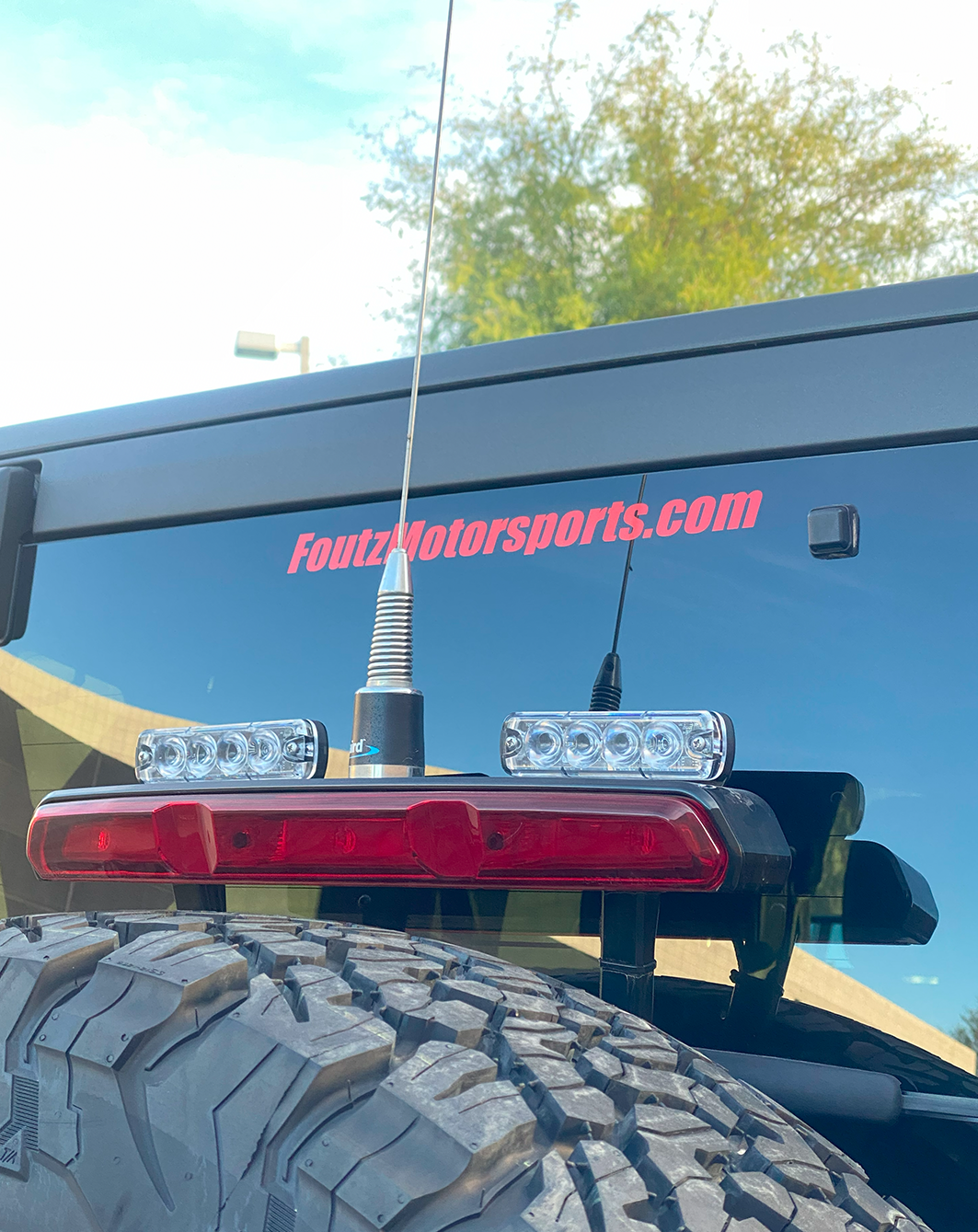 Foutz Motorsports Third Brake Light Antenna Mount by Bullet Proof Diesel 2022-2026 Ford Bronco Raptor
