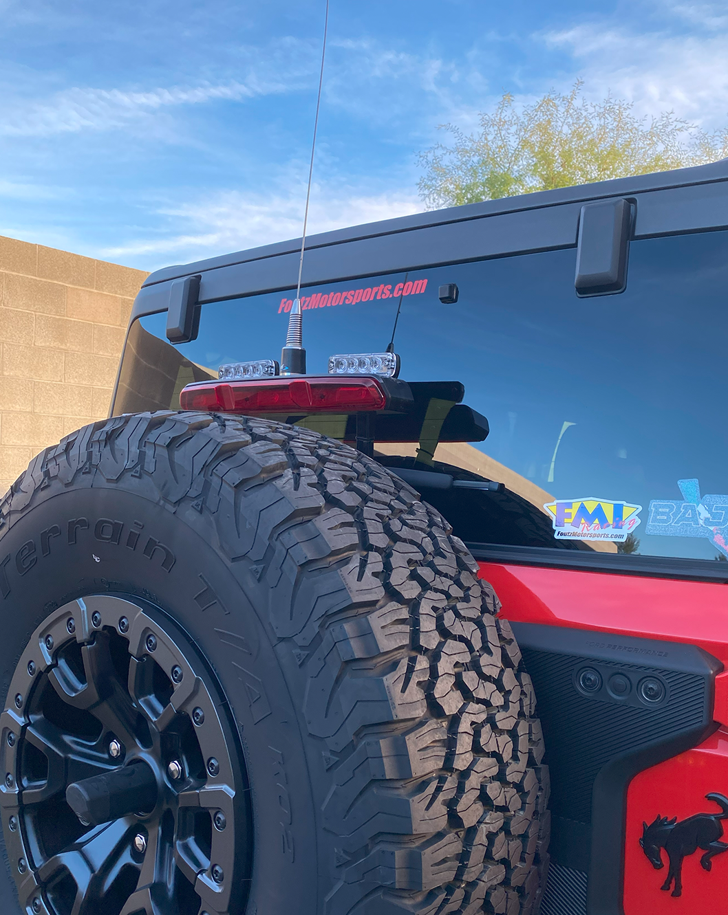 Foutz Motorsports Third Brake Light Antenna Mount by Bullet Proof Diesel 2022-2026 Ford Bronco Raptor