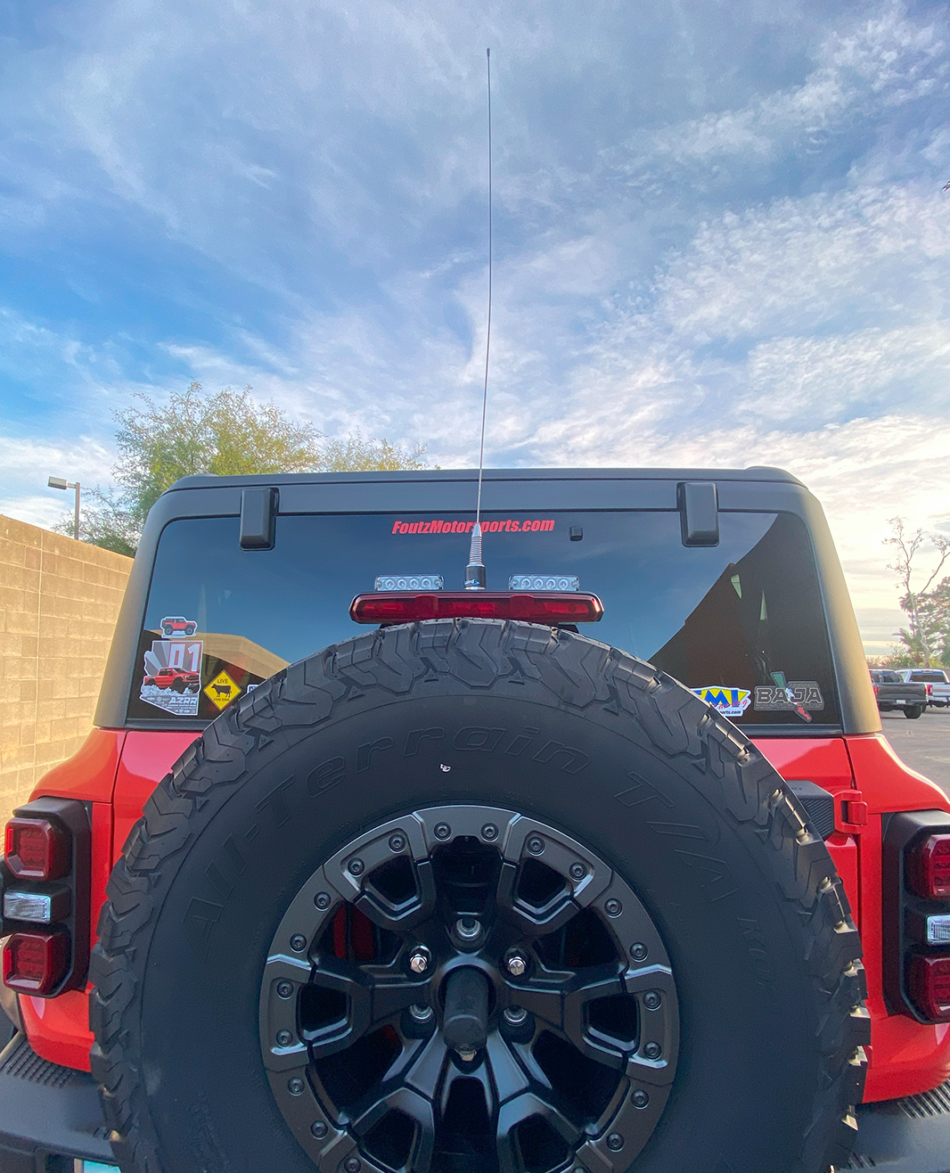 Foutz Motorsports Third Brake Light Antenna Mount by Bullet Proof Diesel 2022-2026 Ford Bronco Raptor