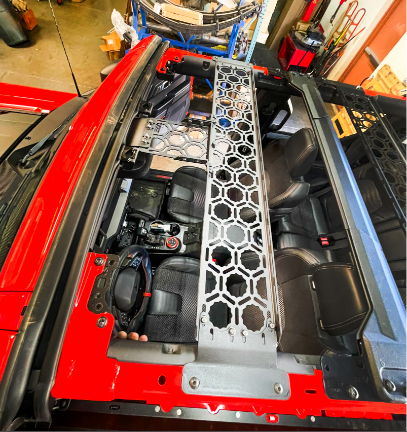 Foutz Motorsports Inside Roof Mount (across front seats with short front panel) by Adapt-A-Panel 2021-2026 Ford Bronco