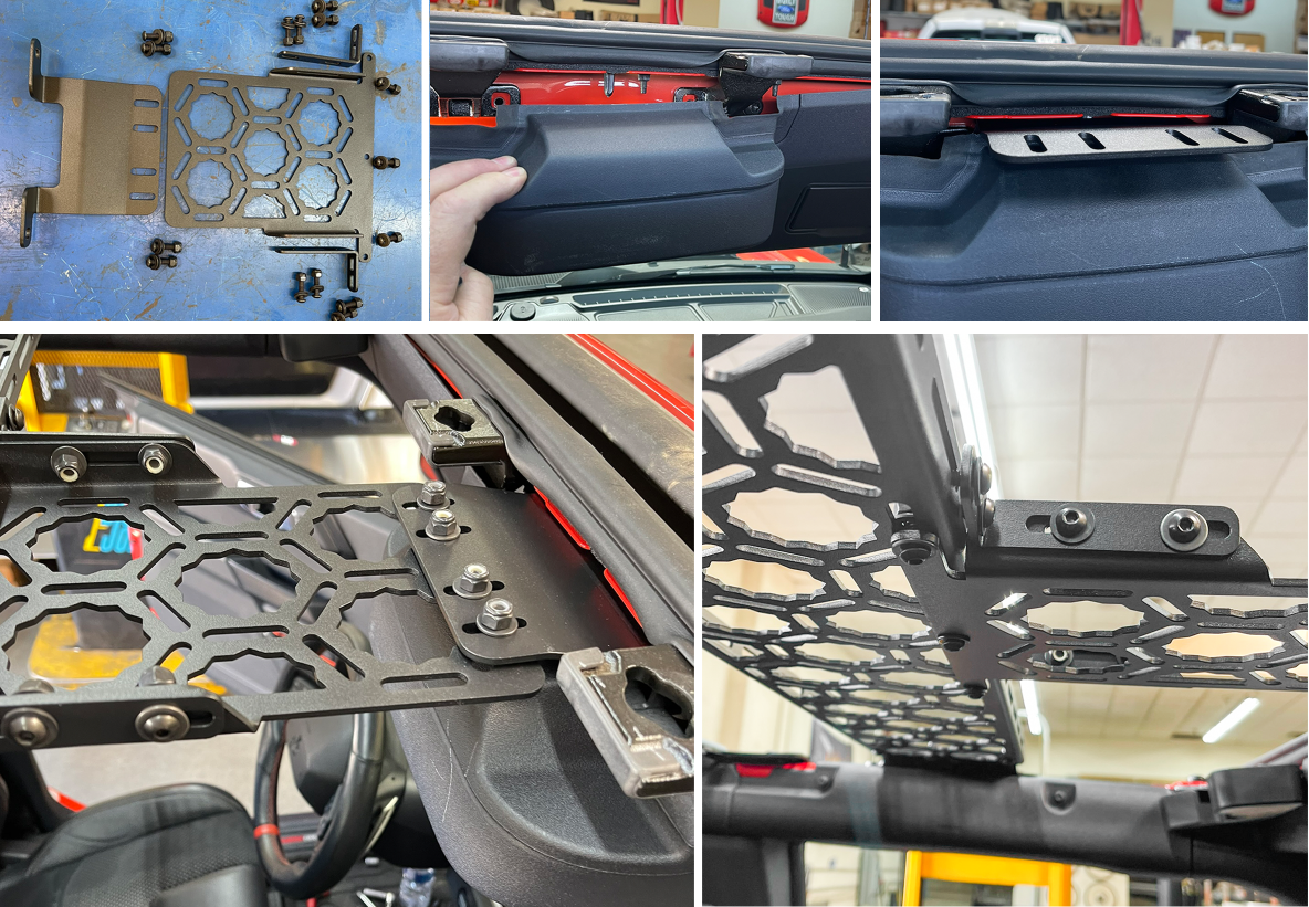 Foutz Motorsports Inside Front Roof Mount (Short Panel Add On) by Adapt-A-Panel 2021-2026 Ford Bronco
