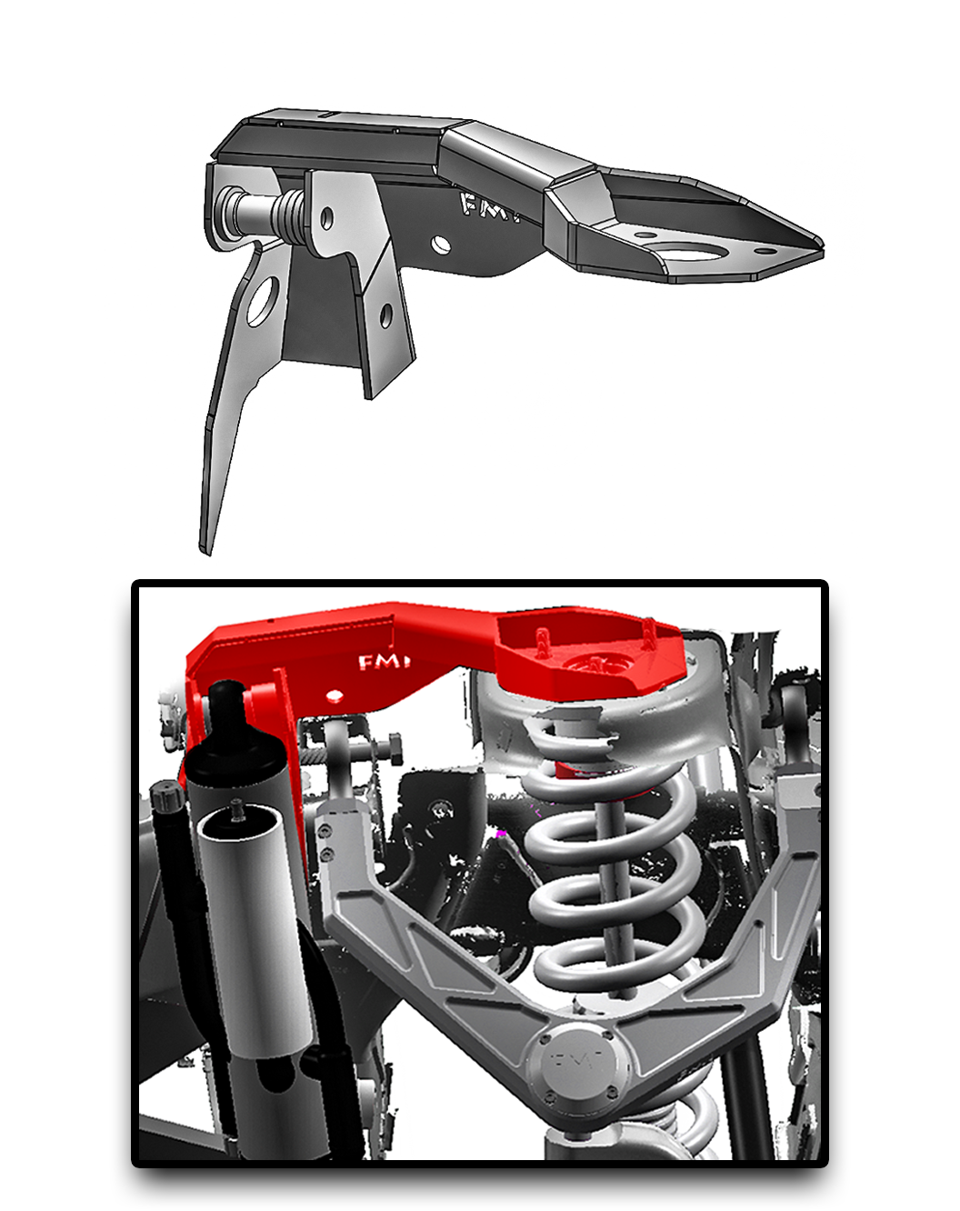 Foutz Motorsports Fabricated Front By-Pass Shock Mount Kit 2021-2024 Ram 1500 TRX