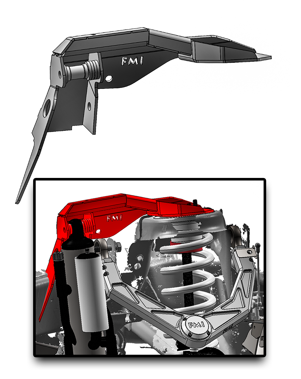 Foutz Motorsports Fabricated Front By-Pass Shock Mount Kit 2021-2024 Ram 1500 TRX