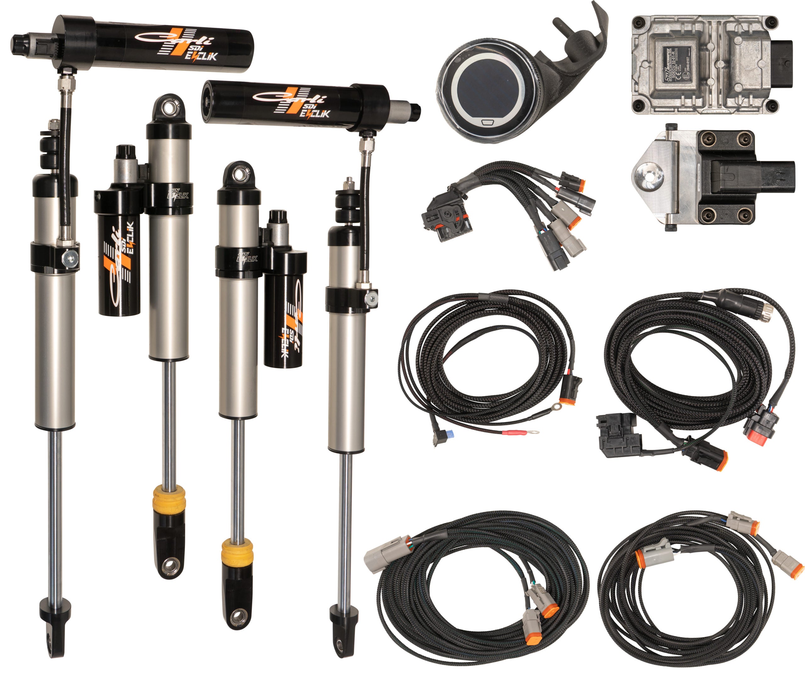 Carli E-Venture 2.5 Shock Set, 2017-Up Ford F250/F350, W/3.5/5.5” Lift, Diesel - Apollo Off-Road