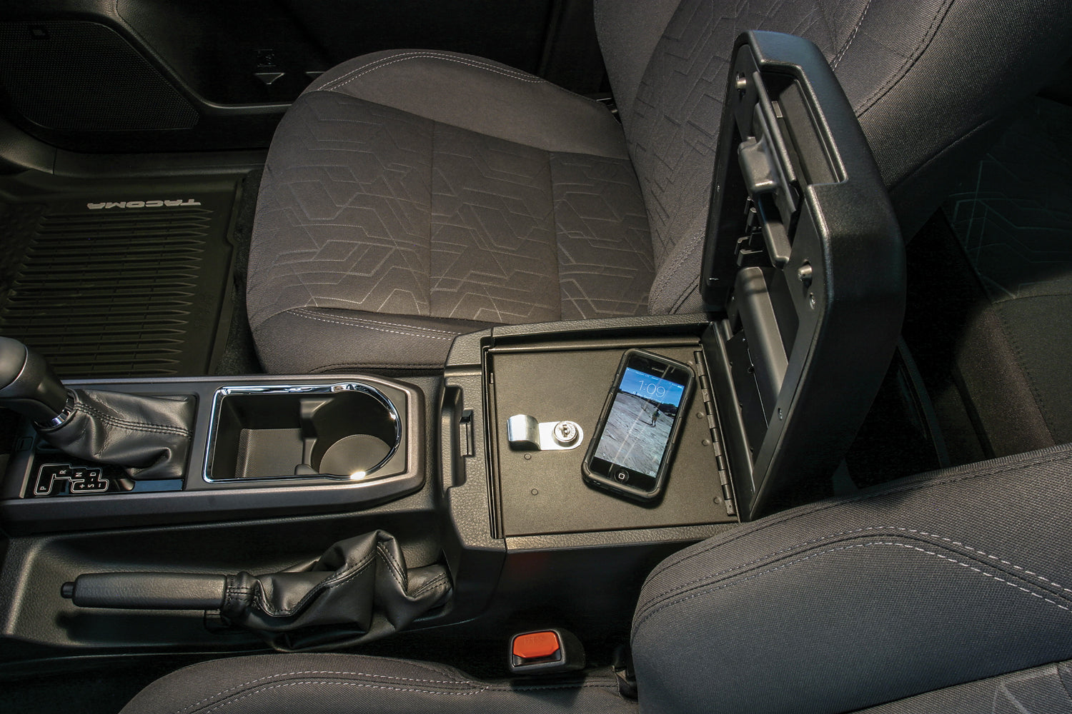 Console Safe - '16-22 Tacoma; w/ Fixed Center Console (Black) - Apollo Off-Road