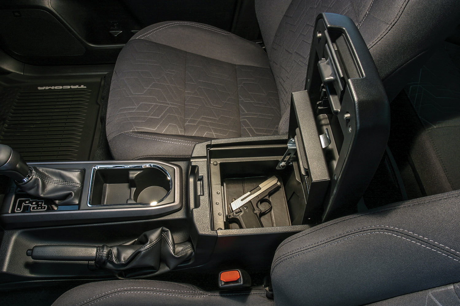 Console Safe - '16-22 Tacoma; w/ Fixed Center Console (Black) - Apollo Off-Road