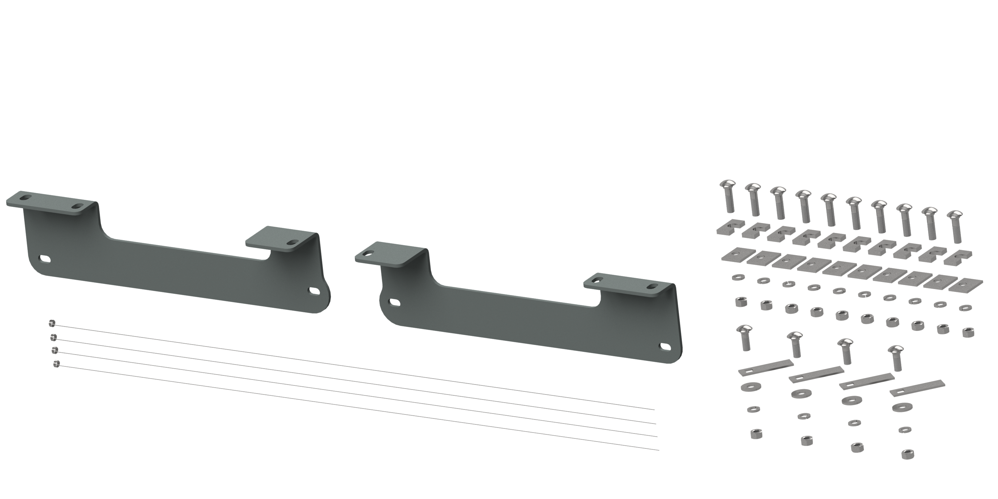 Custom Installation Brackets For Universal Mounting Rails For Some Ford Trucks - Apollo Off-Road