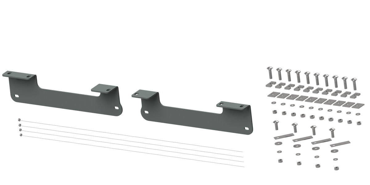 Custom Installation Brackets For Universal Mounting Rails For Some Ford Trucks - Apollo Off-Road