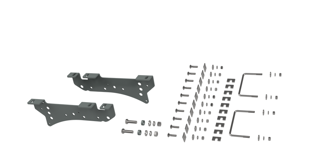 Custom Installation Brackets For Universal Mounting Rails For Some Ford Trucks - Apollo Off-Road
