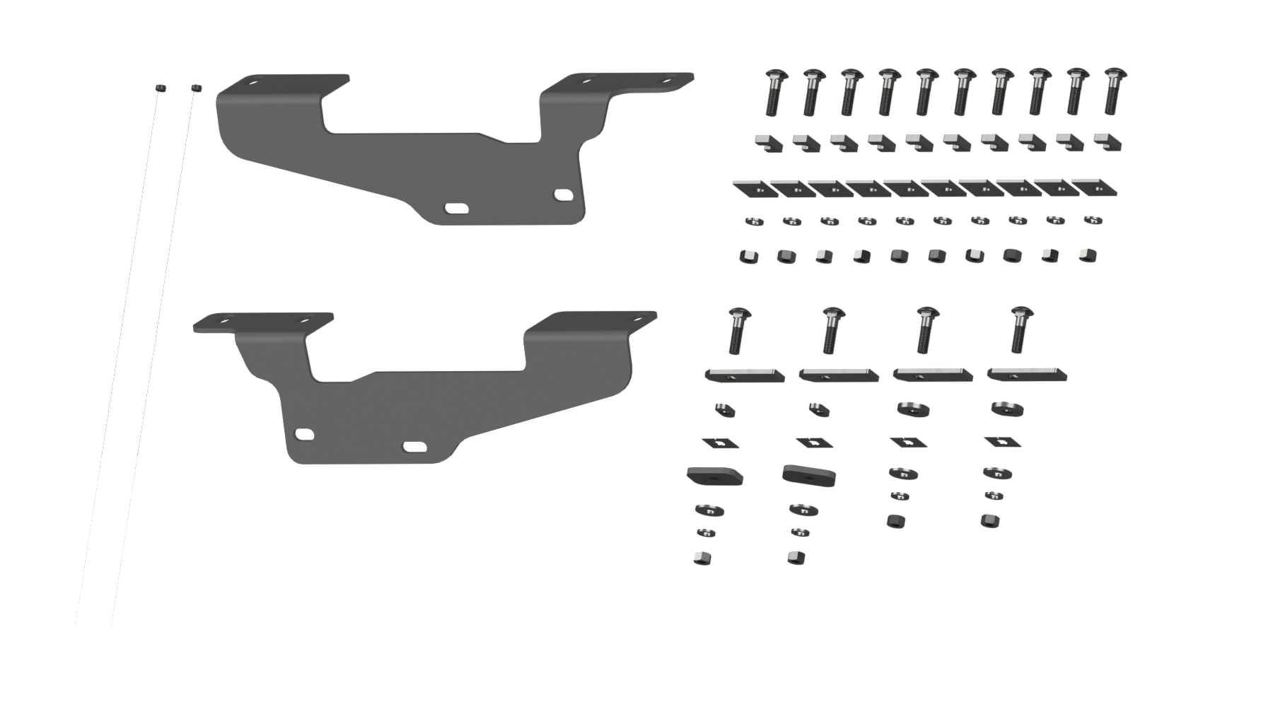 Custom Installation Brackets For Universal Mounting Rails For Some Ford Trucks - Apollo Off-Road
