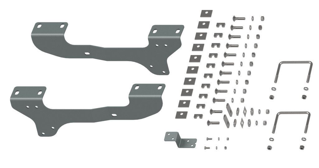 Custom Installation Brackets For Universal Mounting Rails For Some GM Trucks - Apollo Off-Road