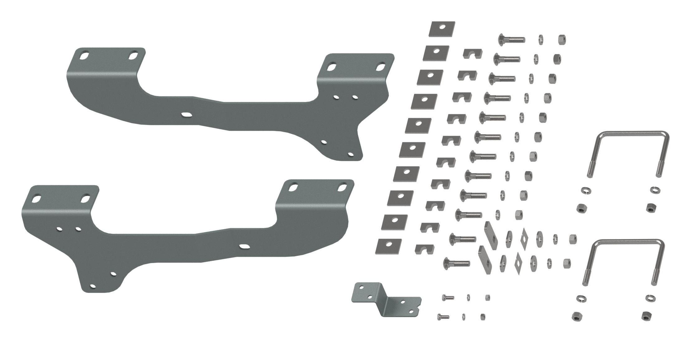 Custom Installation Brackets For Universal Mounting Rails For Some GM Trucks - Apollo Off-Road