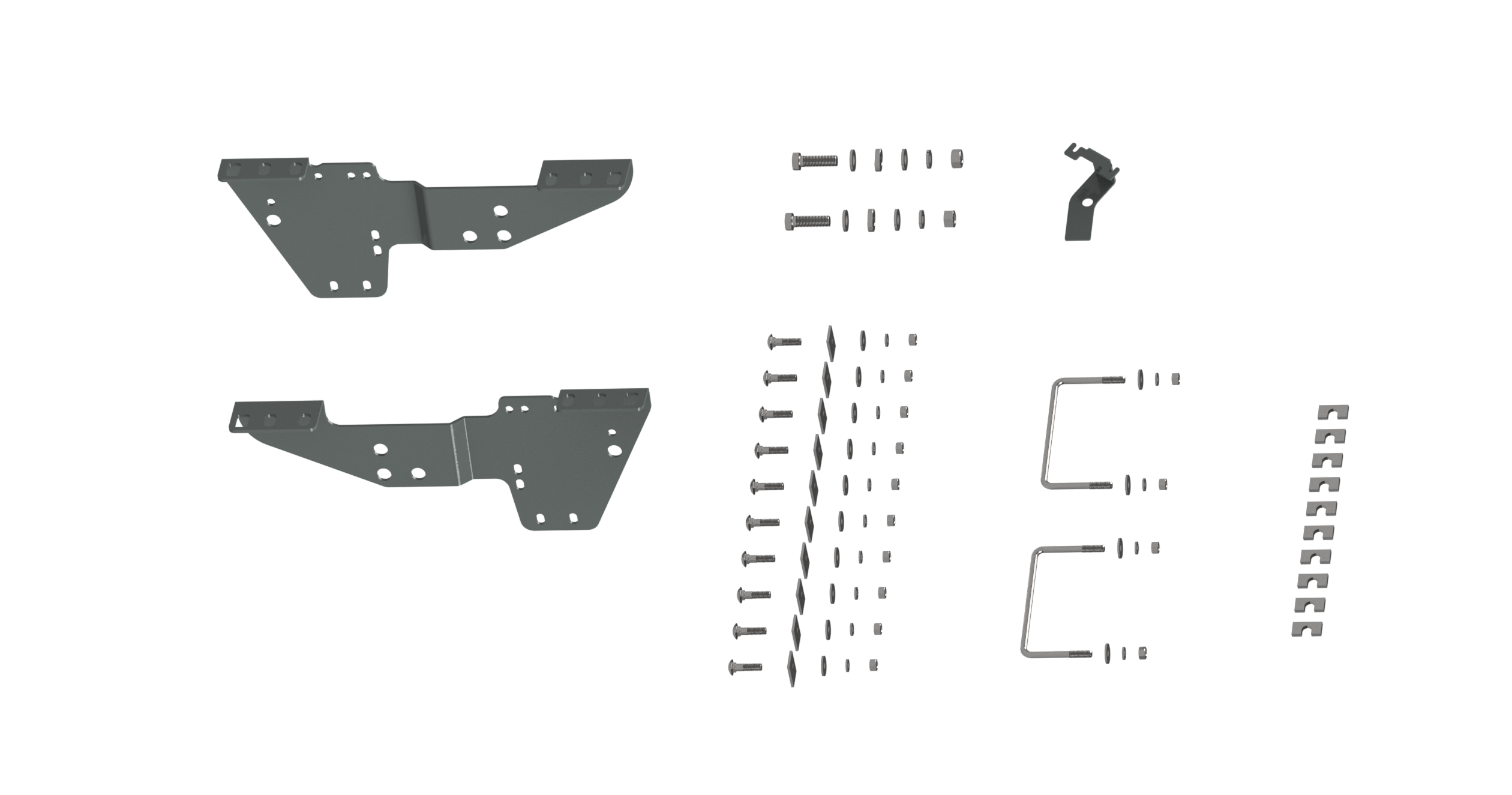 Custom Installation Kit For Universal Mounting Rails For Some Ford Trucks - Apollo Off-Road