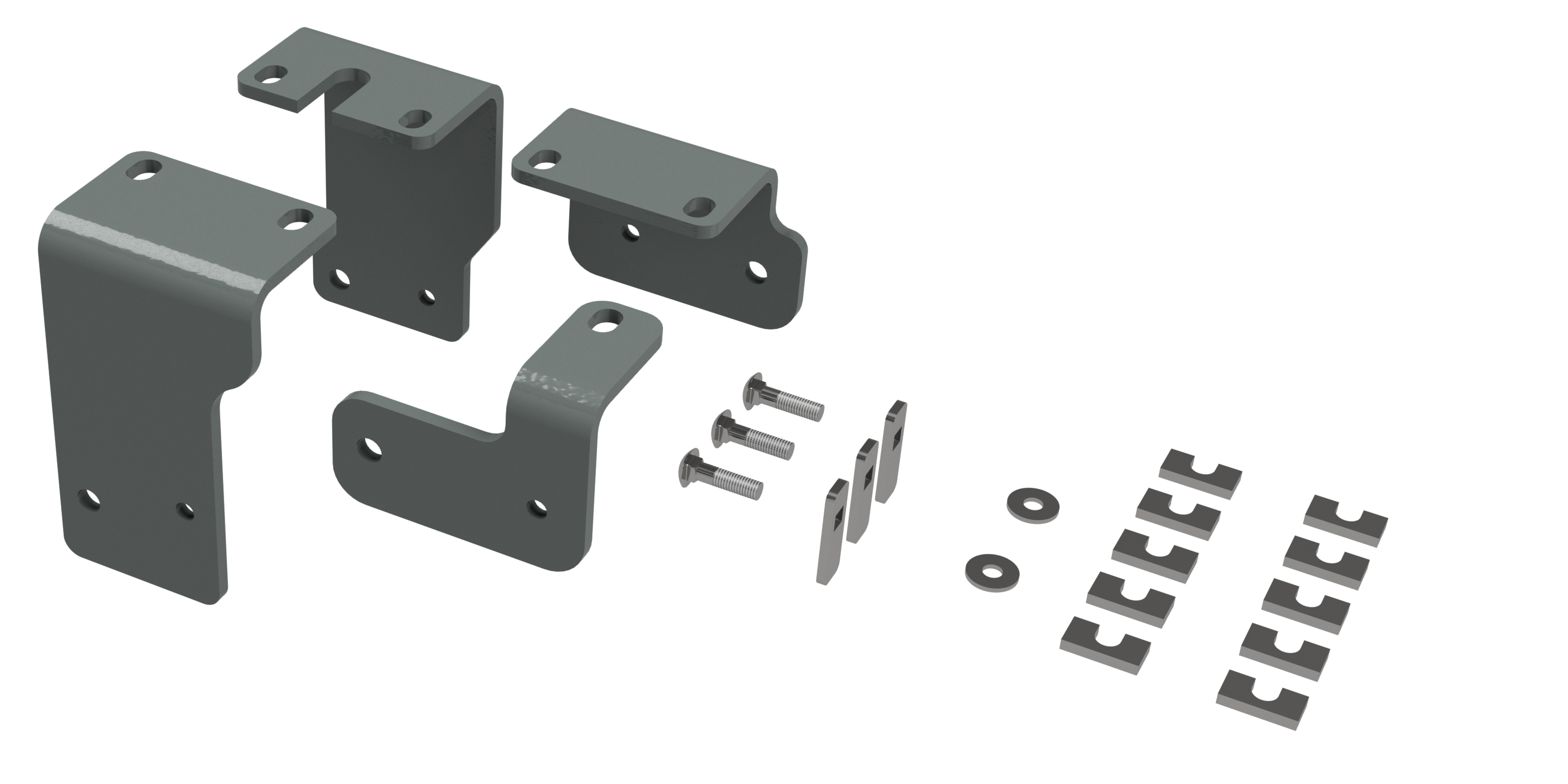 Custom Installation Kit For Universal Mounting Rails For Some Nissan Trucks RVR3203 - Apollo Off-Road
