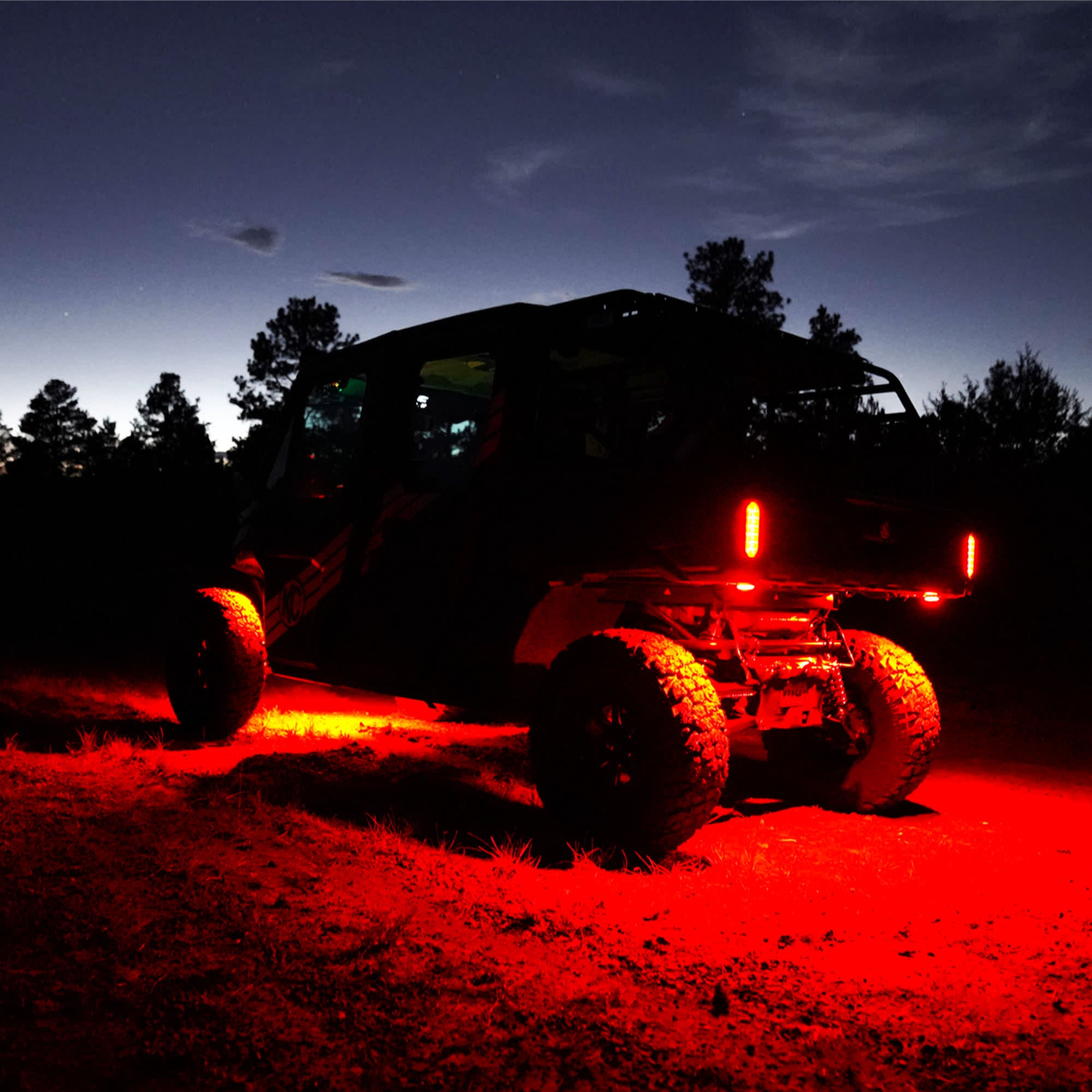 Cyclone V2 LED - Replacement Lens - Red - Single - Apollo Off-Road