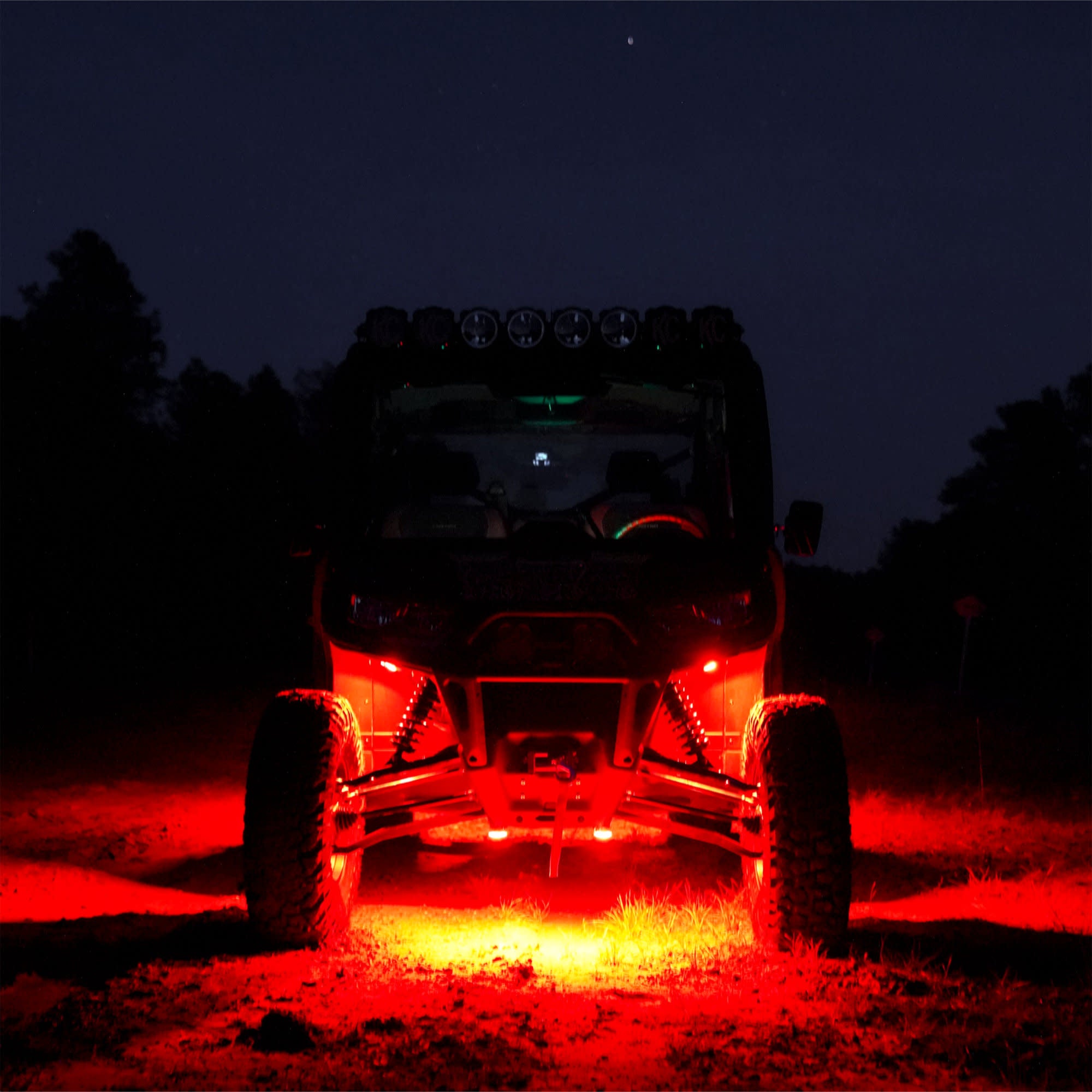 Cyclone V2 LED - Replacement Lens - Red - Single - Apollo Off-Road