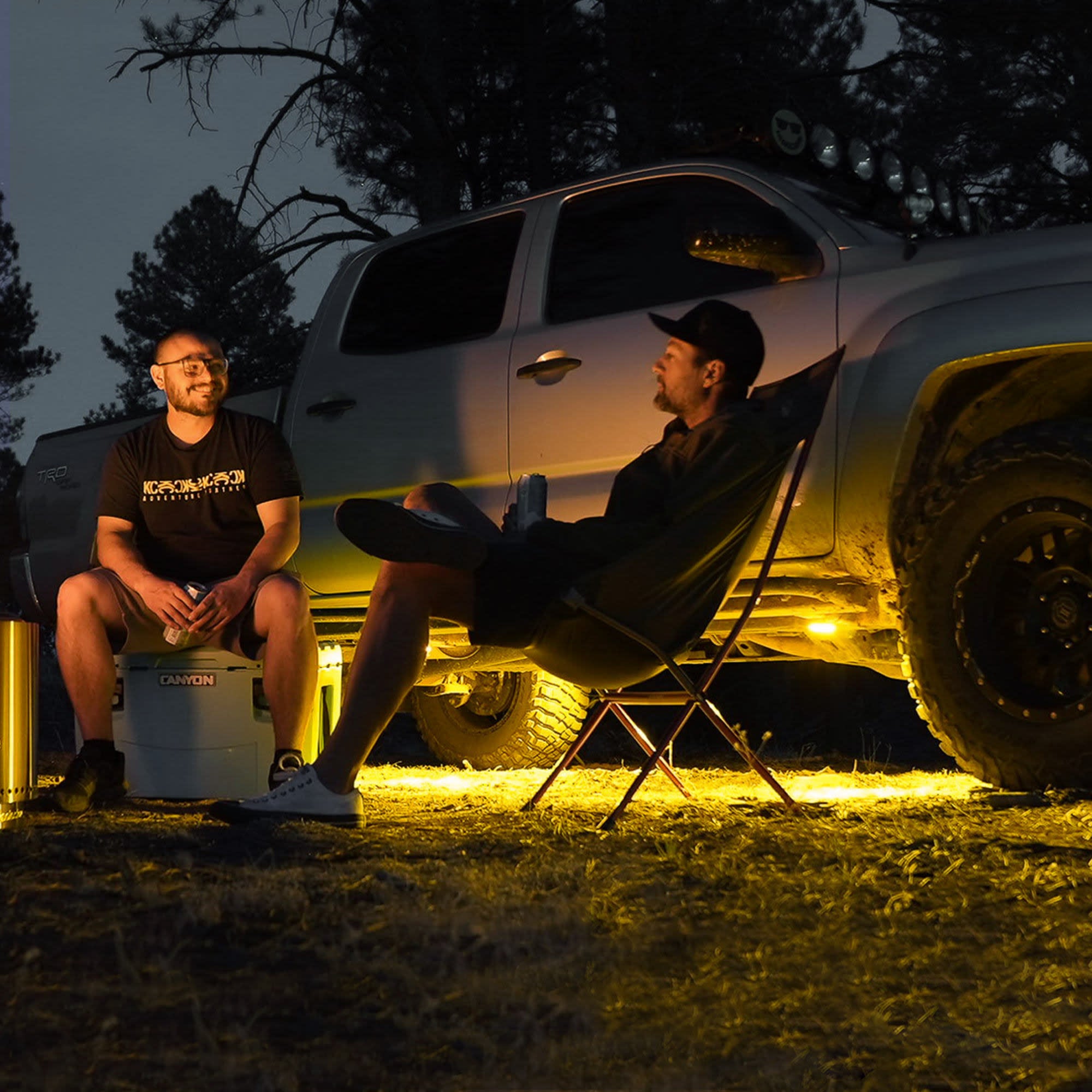 Cyclone V2 LED - Rock Light - 6-Light System - Amber - 5W Flood Beam - Apollo Off-Road