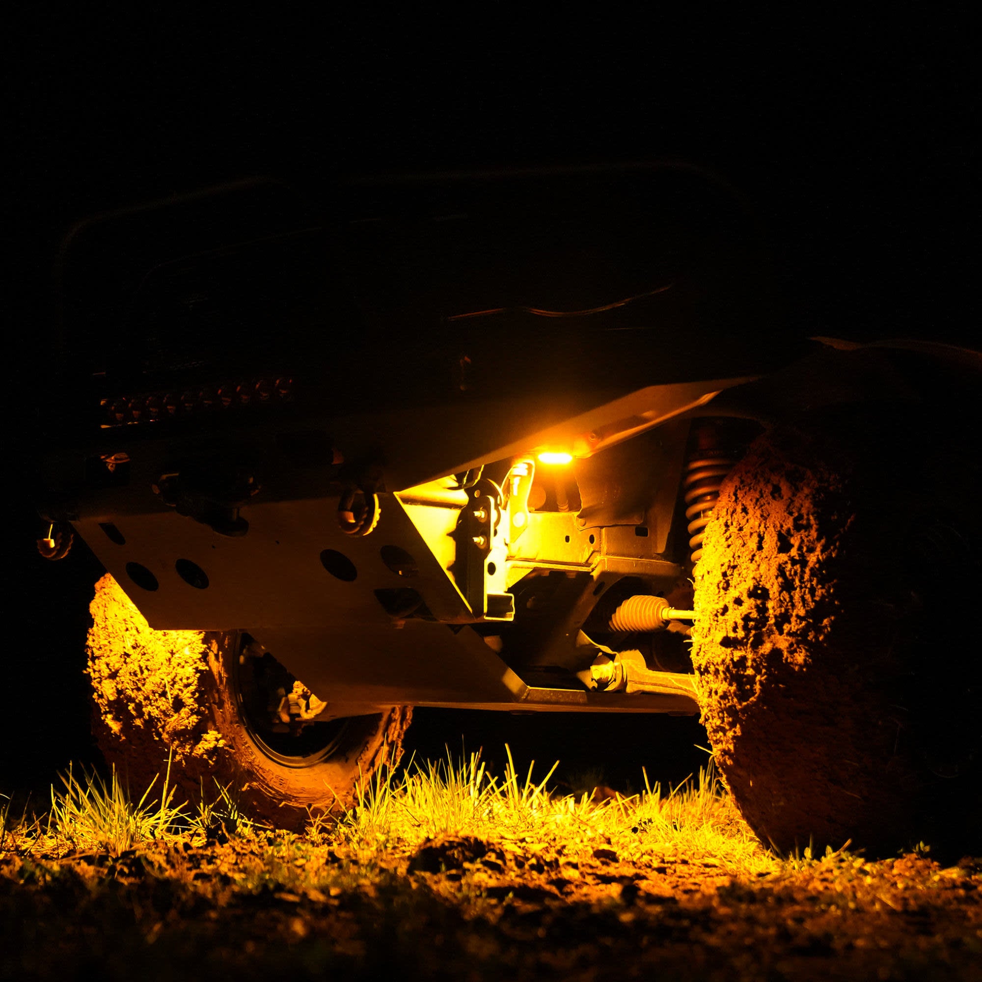 Cyclone V2 LED - Rock Light - 6-Light System - Amber - 5W Flood Beam - Apollo Off-Road