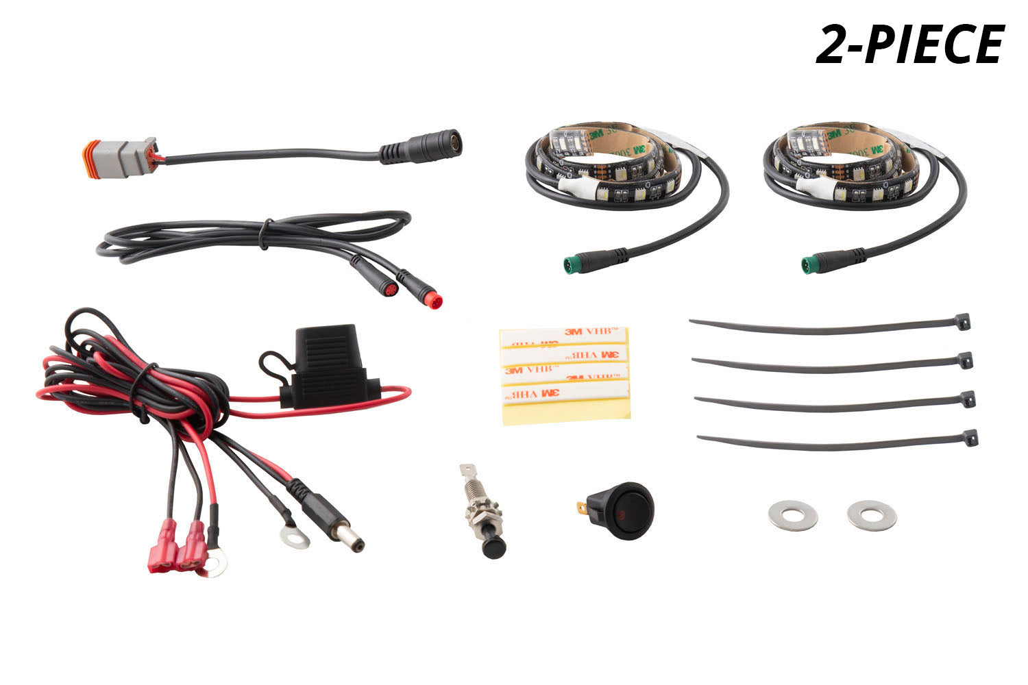 Diode Dynamics RGBW Engine Bay Strip Kit 4pc