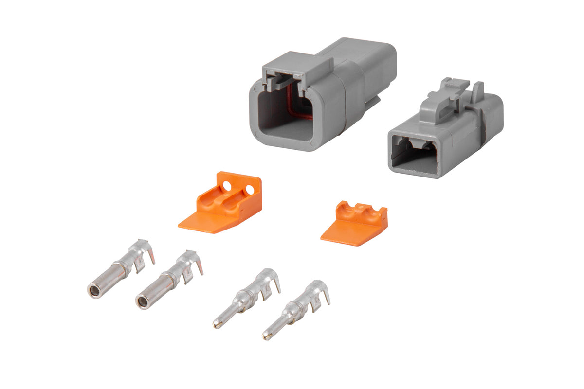 Diode Dynamics Deutsch Connector Kit 2-Pin (12-14 Gauge)