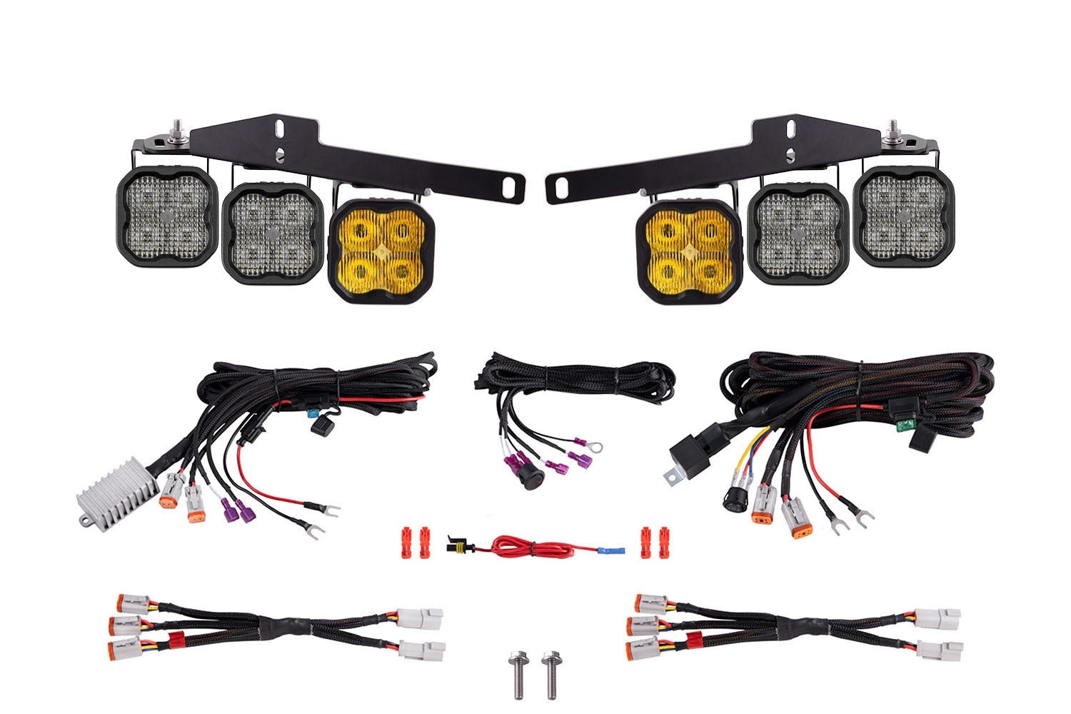 Diode Dynamics SS3 LED Fog Light Kit for 2017-2020 Ford Raptor Yellow Sport