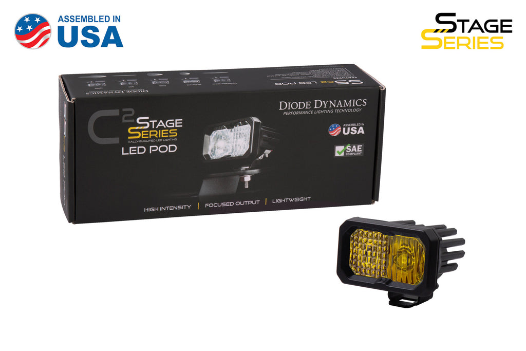 Diode Dynamics C2 1.0 Sport Yellow Flood Standard ABL (one)