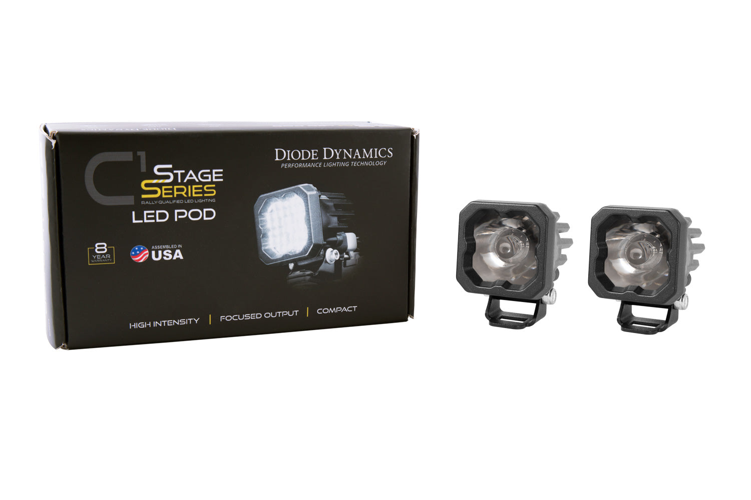 Diode Dynamics SSC1 LED Pod Sport White Flood ABL (pair)
