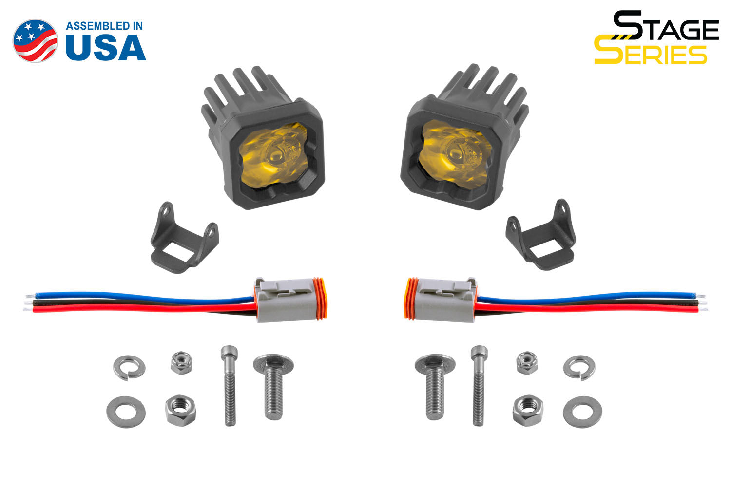 Diode Dynamics SSC1 LED Pod Pro Yellow Spot ABL (pair)