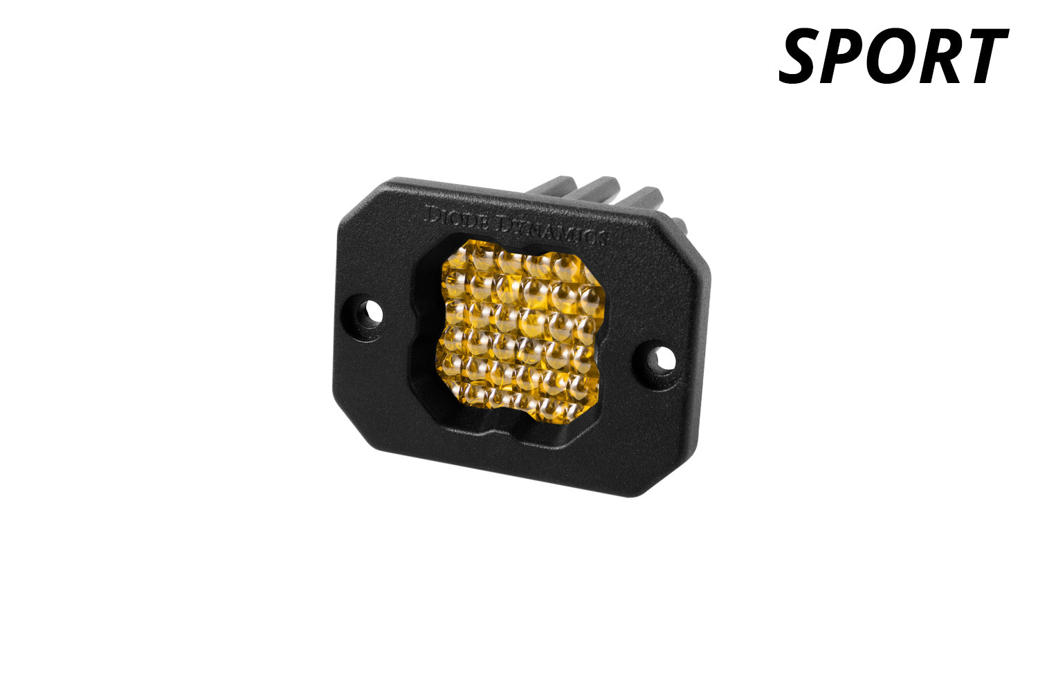Diode Dynamics SSC1 LED Pod Sport Yellow Flood Flush ABL (single)