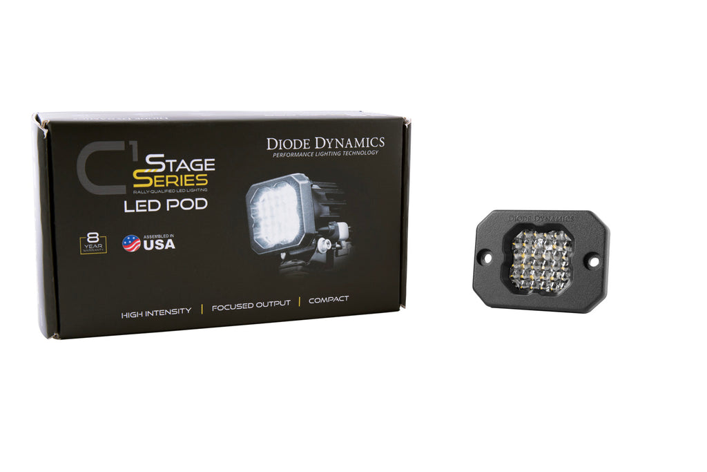 Diode Dynamics SSC1 LED Pod Pro White Flood Flush ABL (single)