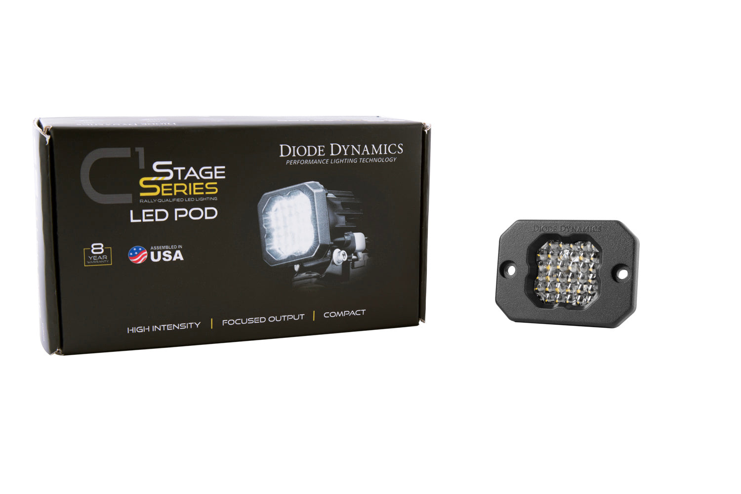 Diode Dynamics SSC1 LED Pod Pro White Flood Flush RBL (single)
