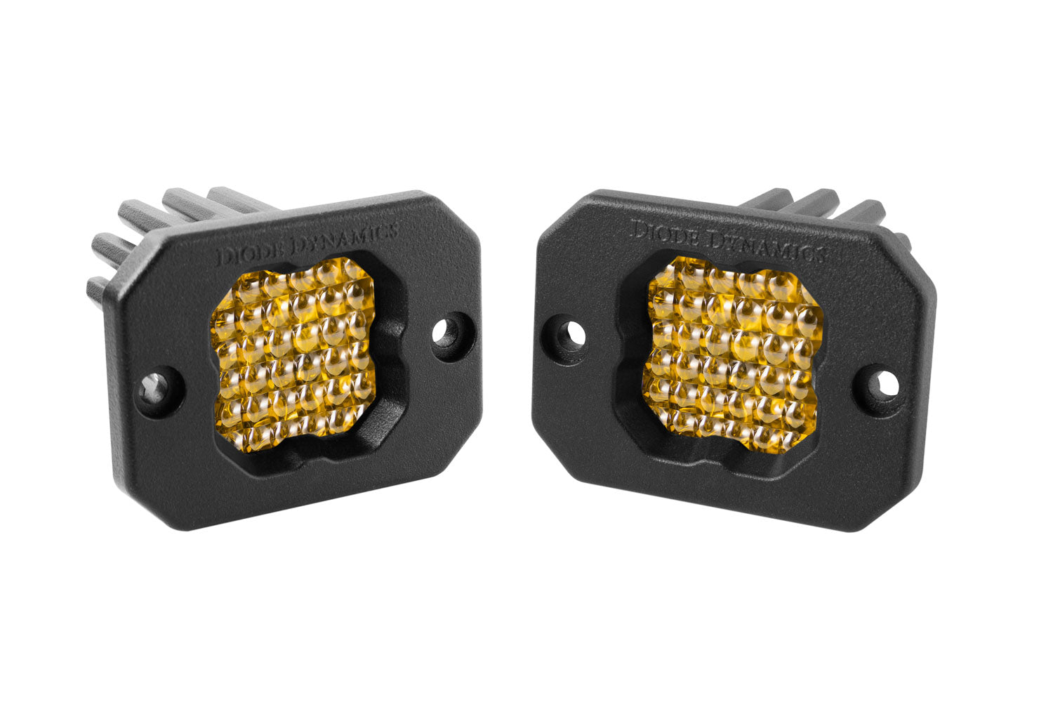 Diode Dynamics SSC1 LED Pod Pro Yellow Flood Flush ABL (pair)