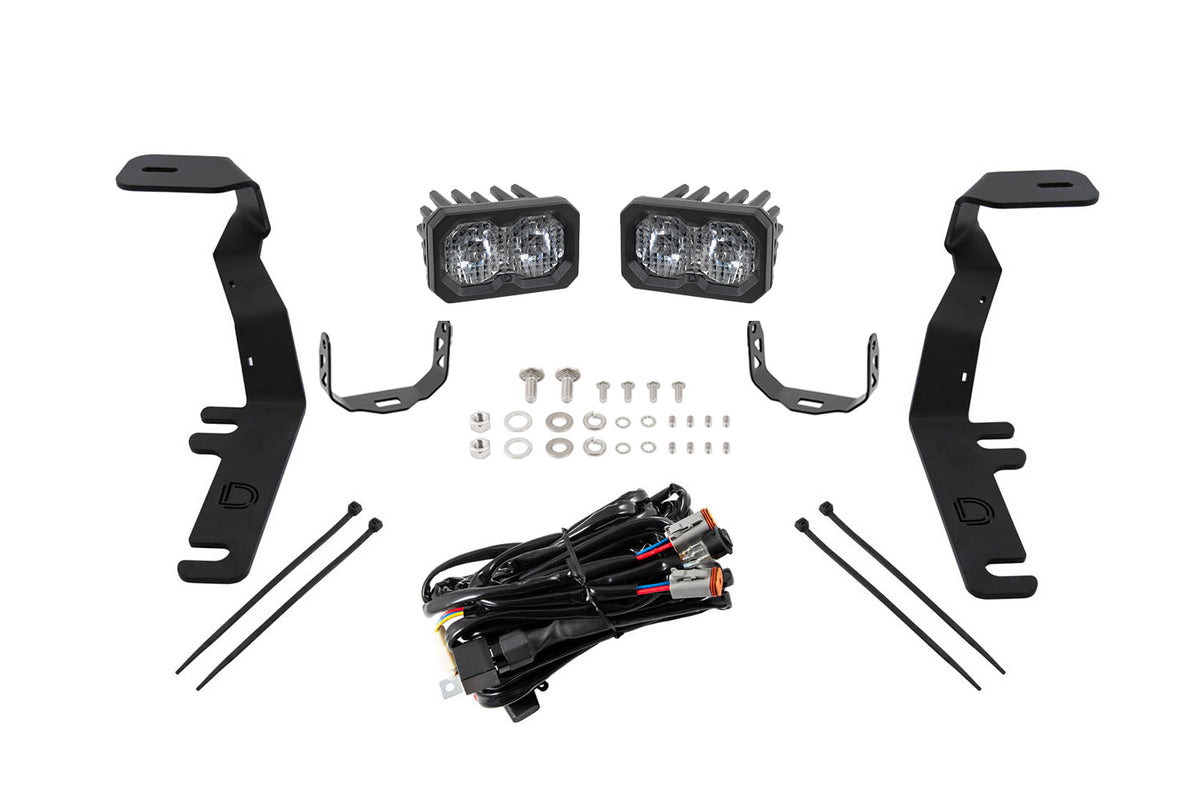 Diode Dynamics C2 2.0 LED Ditch Light Kit for 2015-2020 Ford F-150/Raptor Sport White Combo/Driving