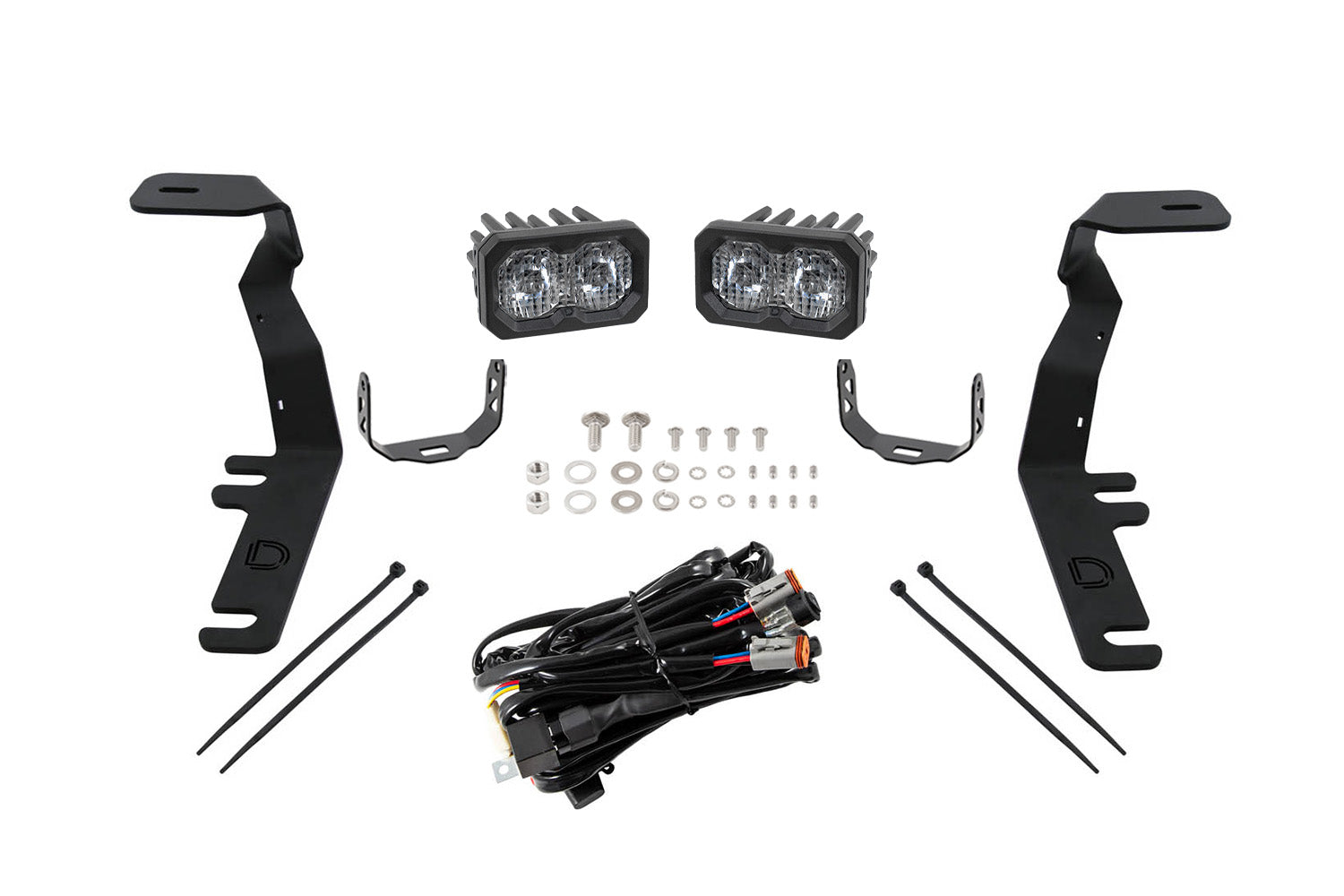 Diode Dynamics C2 2.0 LED Ditch Light Kit for 2015-2020 Ford F-150/Raptor Pro White Combo/Driving