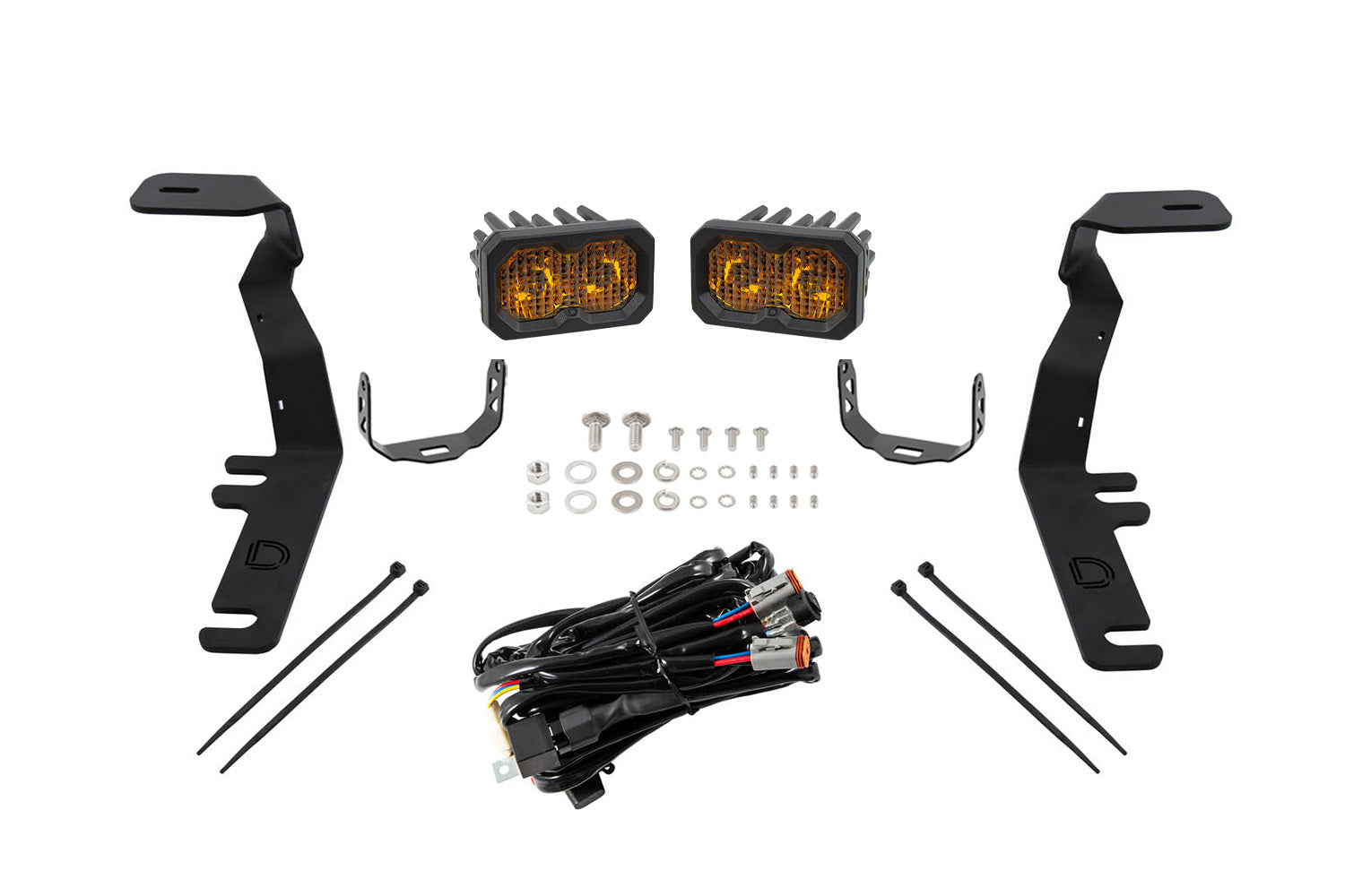 Diode Dynamics C2 2.0 LED Ditch Light Kit for 2015-2020 Ford F-150/Raptor Pro Yellow Combo