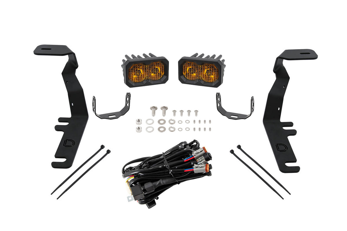 Diode Dynamics C2 2.0 LED Ditch Light Kit for 2015-2020 Ford F-150/Raptor Sport Yellow Combo