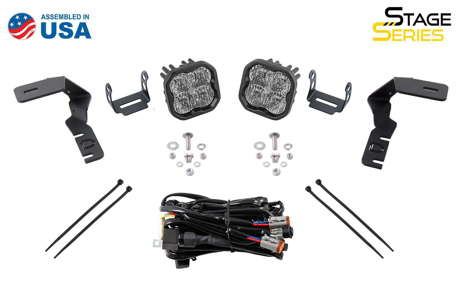 Diode Dynamics SS3 LED Ditch Light Kit for 2019-2021 Ford Ranger Sport White Combo