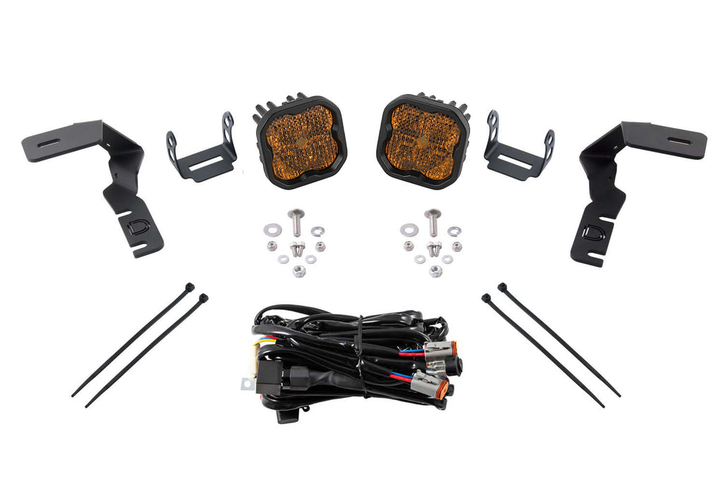 Diode Dynamics SS3 LED Ditch Light Kit for 2019-2021 Ford Ranger Pro Yellow Combo