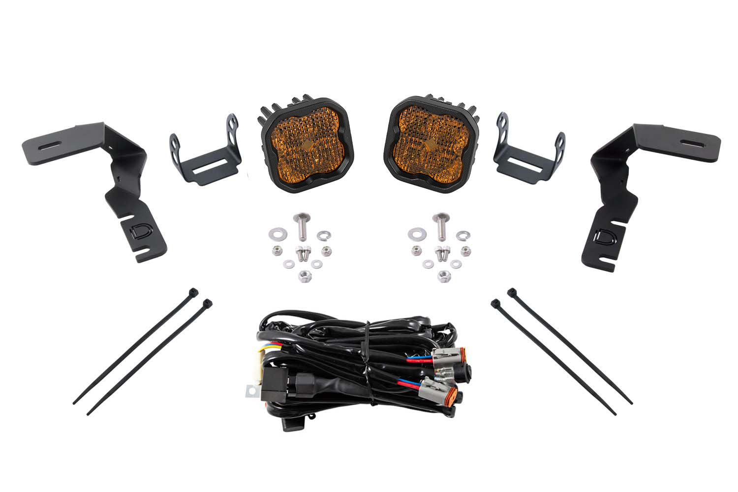 Diode Dynamics SS3 LED Ditch Light Kit for 2019-2021 Ford Ranger Pro Yellow Combo