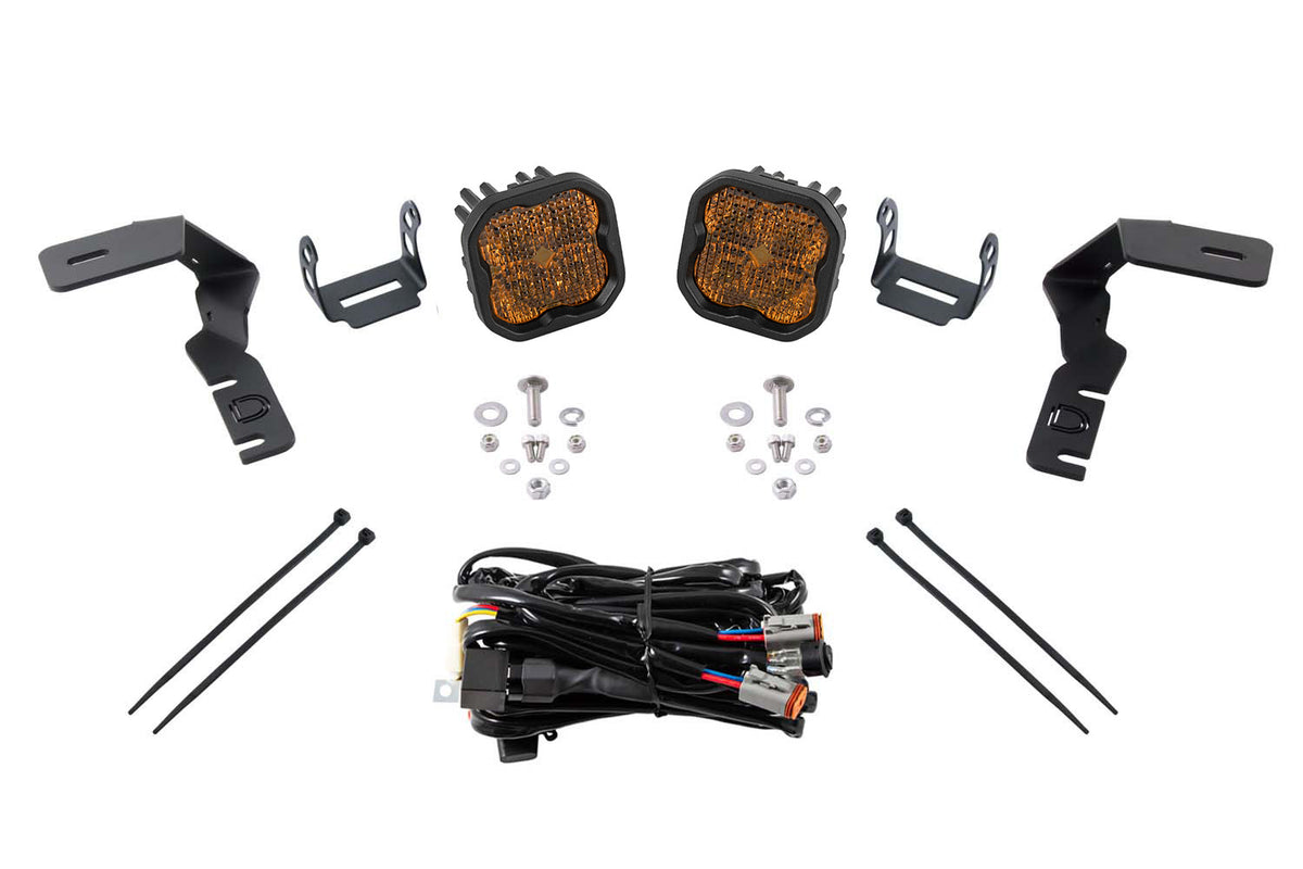 Diode Dynamics SS3 LED Ditch Light Kit for 2019-2021 Ford Ranger Pro Yellow Combo