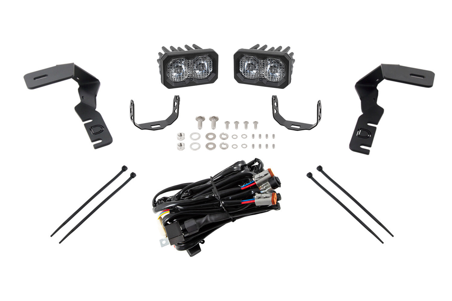 Diode Dynamics C2 2.0 LED Ditch Light Kit for 2019-2021 Ford Ranger Pro White Combo/Driving