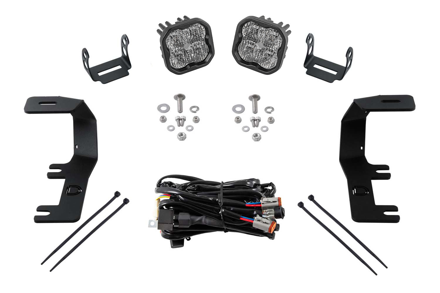Diode Dynamics SS3 LED Ditch Light Kit for 2014-2019 Silverado/Sierra Sport White Combo