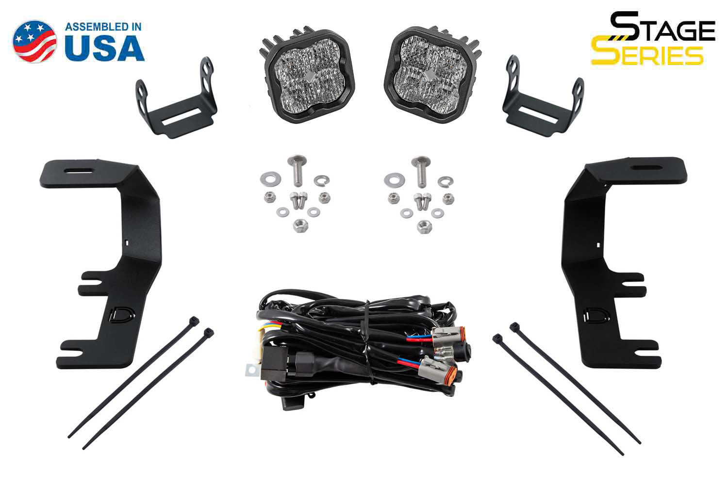 Diode Dynamics SS3 LED Ditch Light Kit for 2014-2019 Silverado/Sierra Sport Yellow Combo